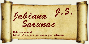 Jablana Šarunac vizit kartica